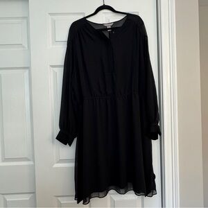 H&M Elegant Black Long Sleeve Dress